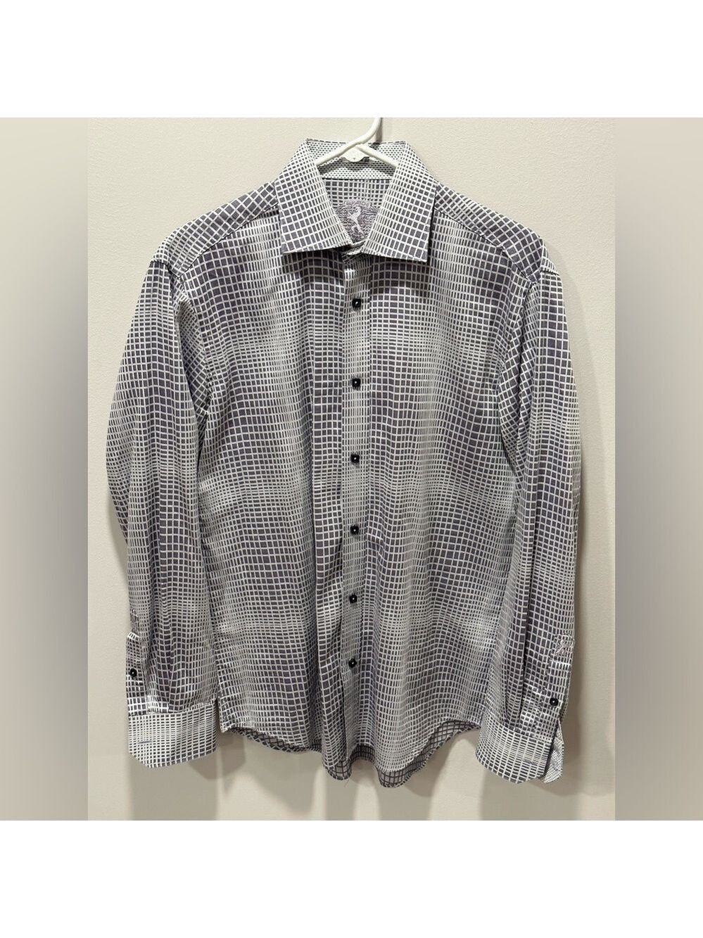 Bugatchi Men’s Long Sleeve Button Down Shirt Size Large Slim Fit